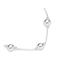 Collier argent boules maille serpent -1
