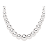 Collier perles d'argent massif en chute-2