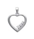 Pendentif coeur dans coeur zirconium-1