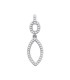 Beau pendentif boucles mode argent zirconium