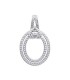 Pendentiif rosace entrelacs de zirconium en argent massif-1