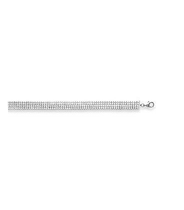 Bracelet argent rivière quatre rangées de petits oxydes de zirconium-1