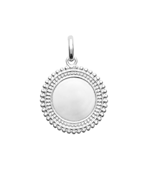 Pendentif solaire argent massif centre pierre de lune