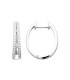 Grande créole boucles argent massif double anneaux de zirconium-1
