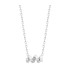 Beau collier chaine argent massif anneau de zirconium enroulé