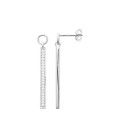 Boucles d'oreilles pendante argent rivière de zirconium