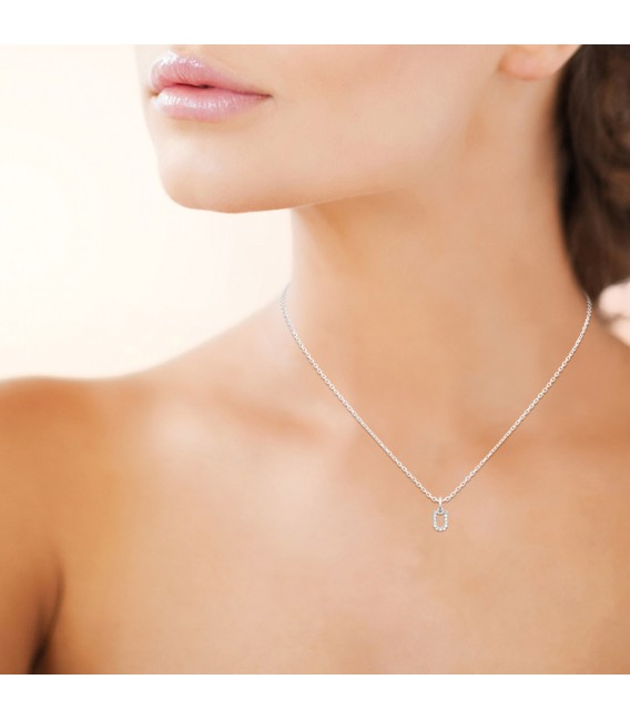 Pendentif moderne argent zirconium