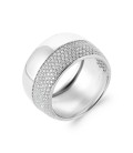 Belle bague argent massif zirconium en deux anneaux