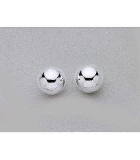 Boucles d'oreilles boule d'argent massif-1