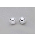 Boucles d'oreilles boule d'argent massif