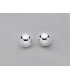 Boucles d'oreilles boule d'argent massif-1