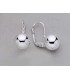 Boucles d'oreilles boule d'argent massif en dormeuse-1