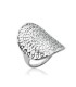 Bague argent massif stylée plate originale-1