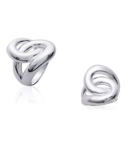 Grosse bague argent massif entrelacs noeud-2